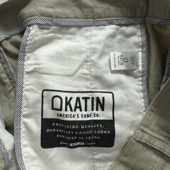 Katin Men's Shorts Size 34 American Surf Company Taupe Khaki Brown Utility Hike - Picture 7 of 9